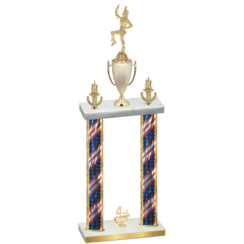 Double Flag USA Fourth Place Majorette Trophy