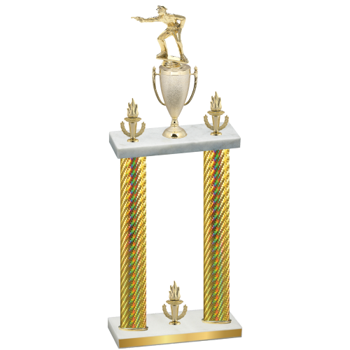 Double Gold Carbon Fiber Victory Shooter Trophy