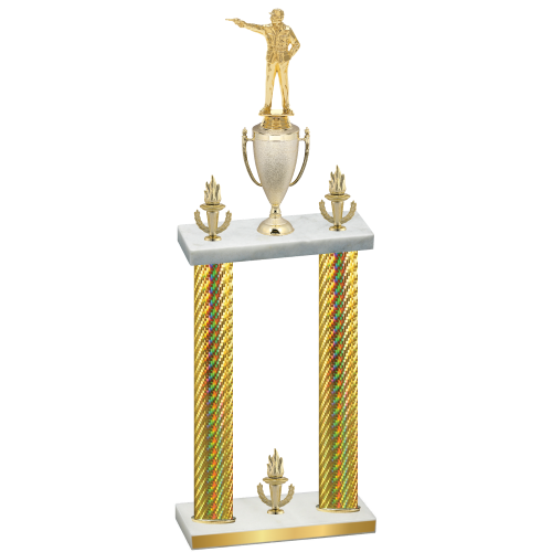 Double Gold Carbon Fiber Victory Shooter Trophy
