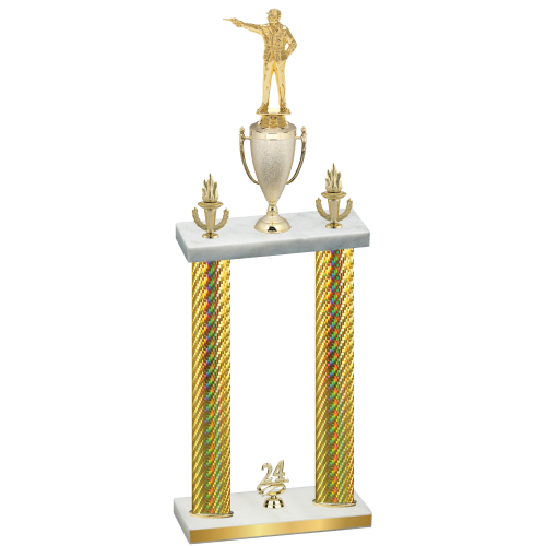 Double Gold Carbon Fiber Year Shooter Trophy