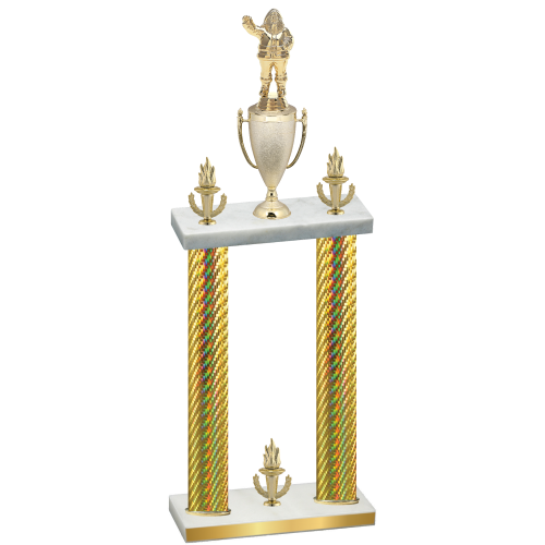 Double Gold Carbon Fiber Victory Holiday Trophy