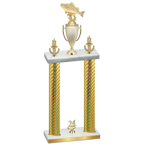 Double Gold Carbon Fiber Year Fishing Trophy