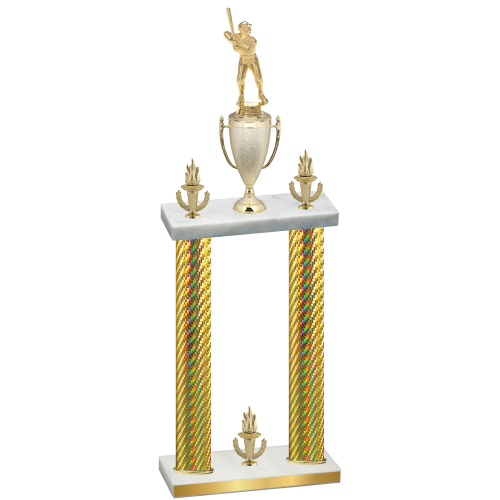 Double Gold Carbon Fiber Victory Baseball Trophy