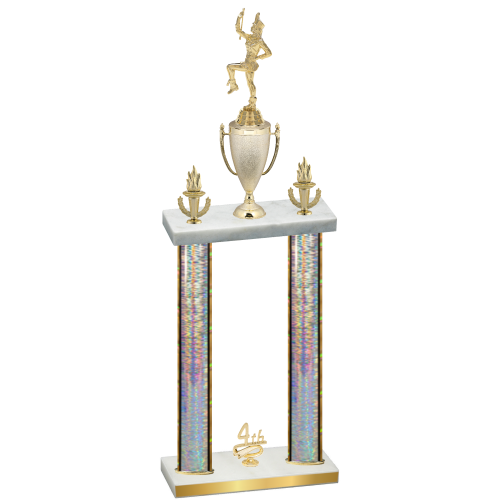 Double Silver Glacier Fourth Place Majorette Trophy