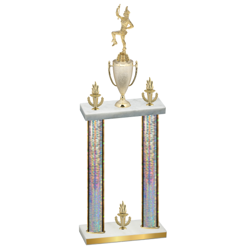 Double Silver Glacier Victory Majorette Trophy
