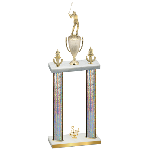 Double Silver Glacier Third Place Golf Trophy