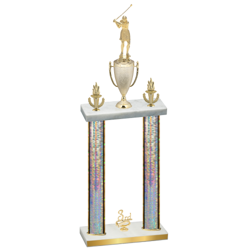 Double Silver Glacier Third Place Golf Trophy