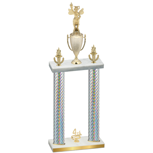 Double Silver Carbon Fiber Fourth Place Academics Trophy