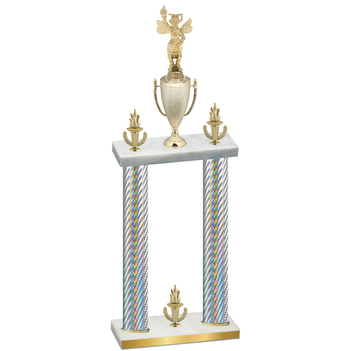 Double Silver Carbon Fiber Victory Academics Trophy