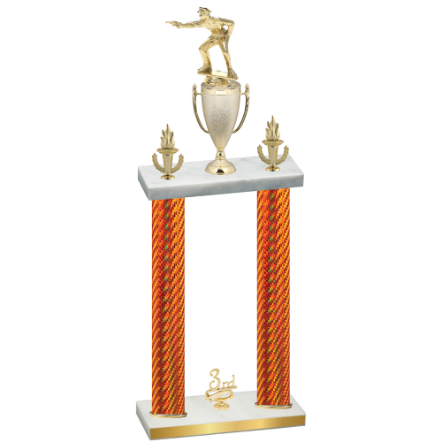 Double Orange Carbon Fiber Third Place Shooter Trophy