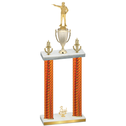 Double Orange Carbon Fiber Third Place Shooter Trophy