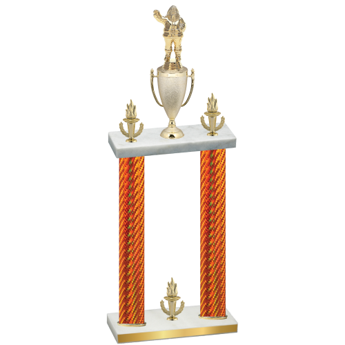 Double Orange Carbon Fiber Victory Holiday Trophy