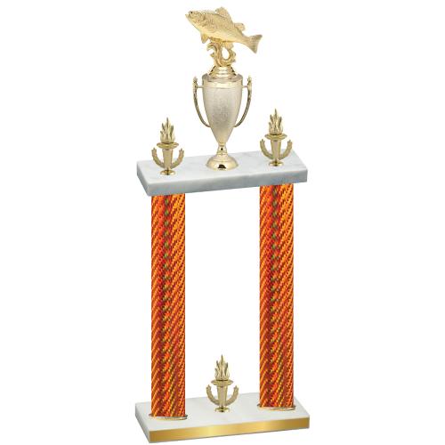 Double Orange Carbon Fiber Victory Fishing Trophy