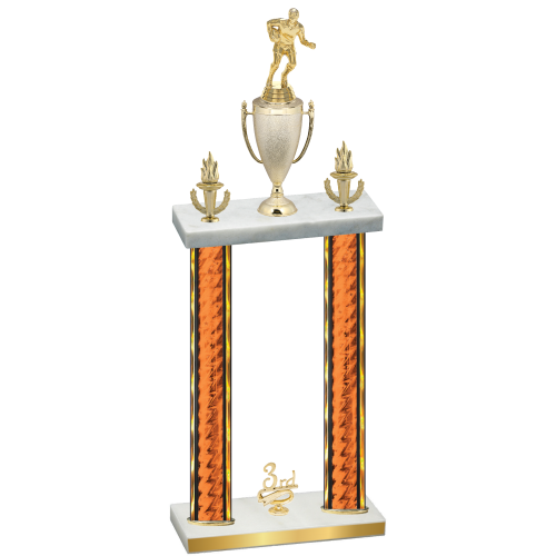 Double Orange Glacier Third Place Rugby Trophy