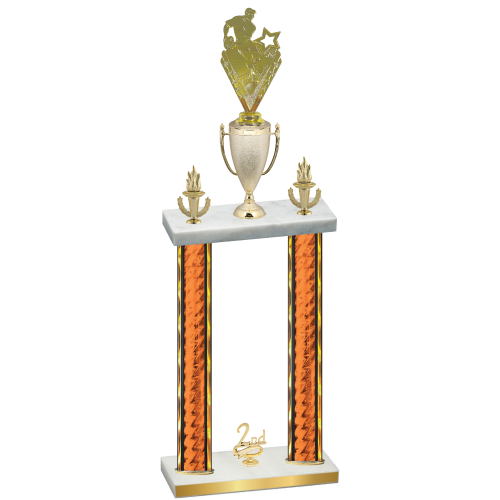 Double Orange Glacier Second Place Rugby Trophy