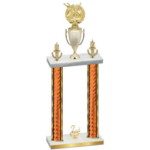 Double Orange Glacier Second Place Bowling Trophy