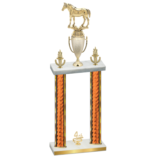 Double Orange Glacier Fourth Place Horses Trophy