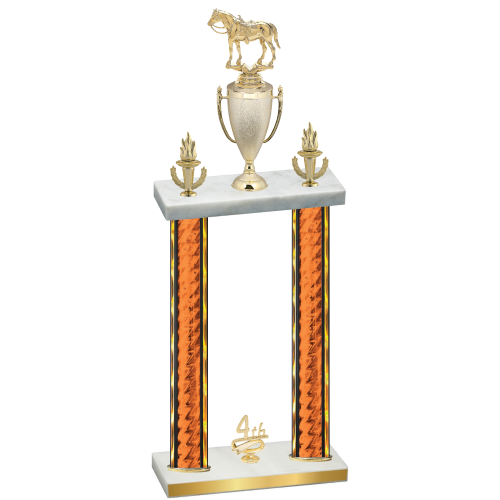 Double Orange Glacier Fourth Place Horses Trophy