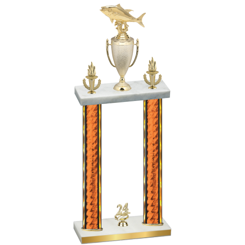 Double Orange Glacier Year Fishing Trophy