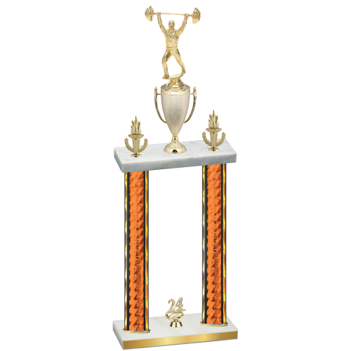 Double Orange Glacier Year Weights Trophy