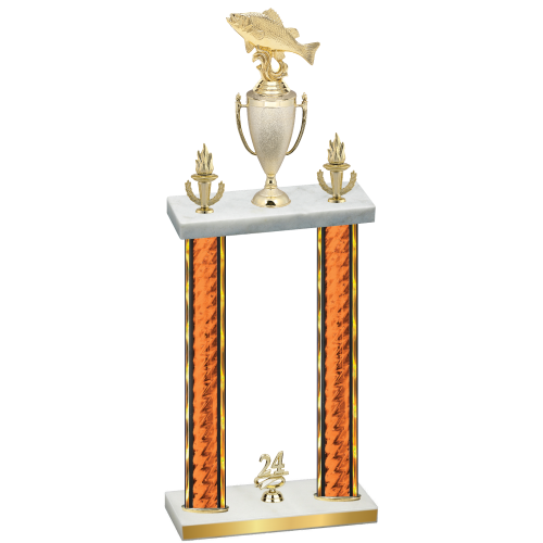 Double Orange Glacier Year Fishing Trophy