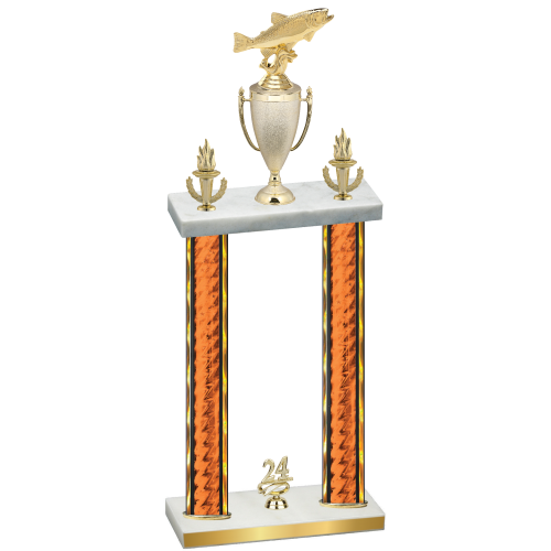 Double Orange Glacier Year Fishing Trophy