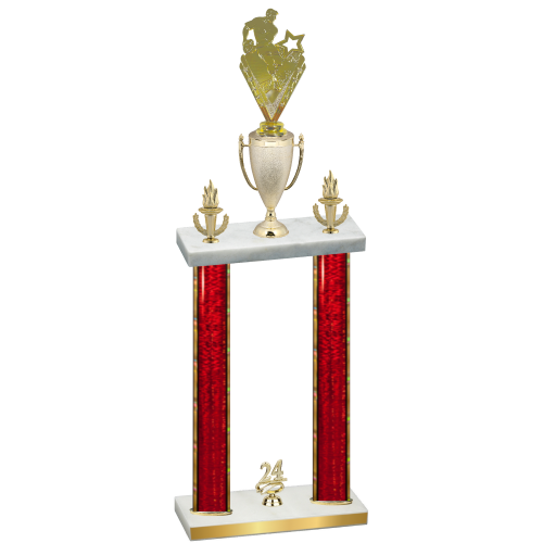 Double Red Glacier Year Rugby Trophy