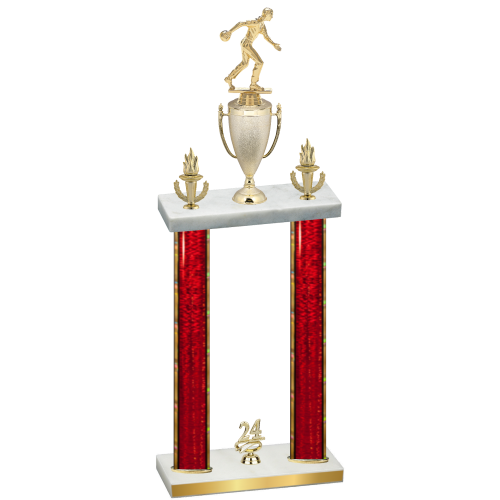 Double Red Glacier Year Bowling Trophy