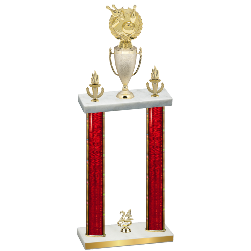 Double Red Glacier Year Bowling Trophy