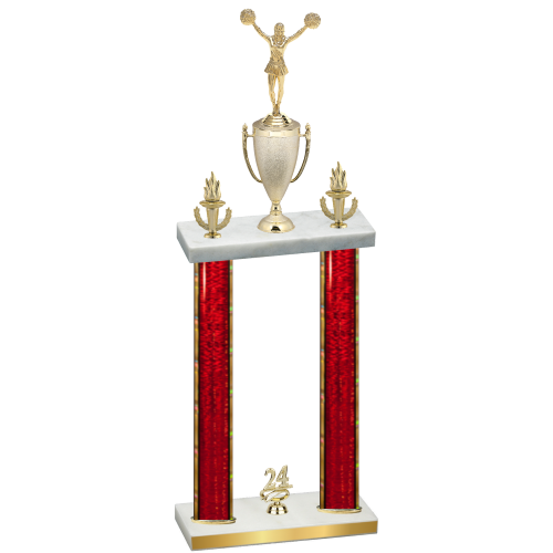 Double Red Glacier Year Cheerleading Trophy