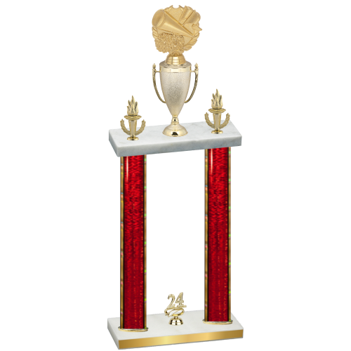 Double Red Glacier Year Cheerleading Trophy
