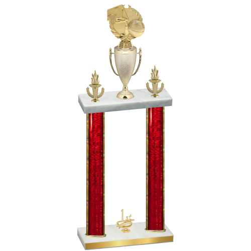 Double Red Glacier First Place Basketball Trophy