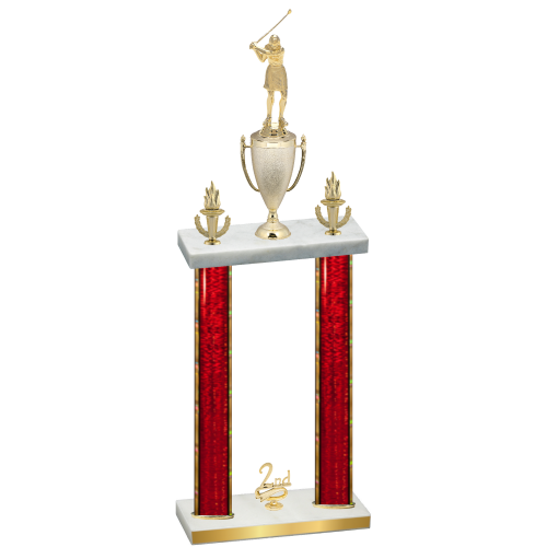 Double Red Glacier Second Place Golf Trophy