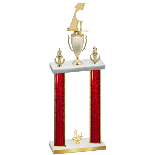 Double Red Glacier Third Place Golf Trophy