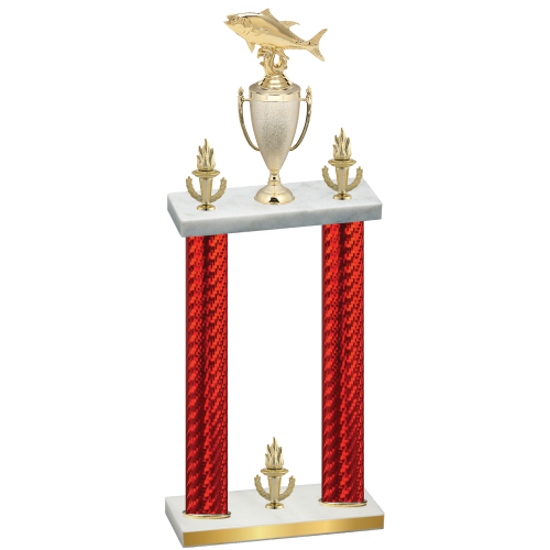 Double Red Carbon Fiber Victory Fishing Trophy