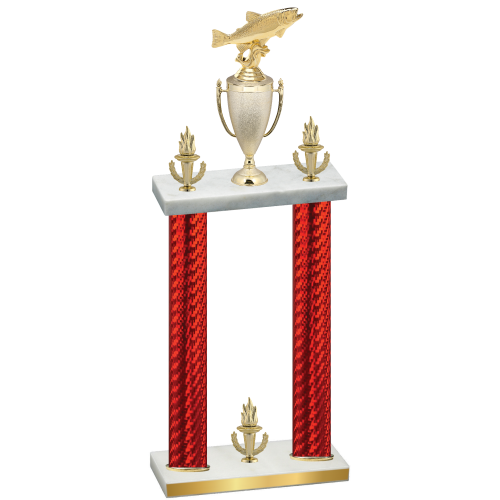 Double Red Carbon Fiber Victory Fishing Trophy