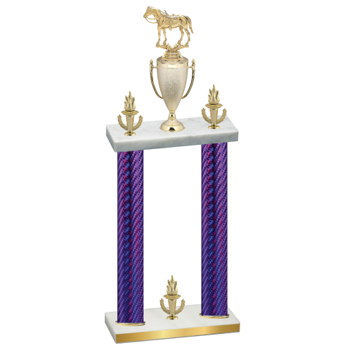 Double Purple Carbon Fiber Victory Horses Trophy