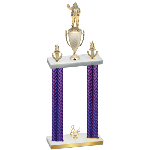 Double Purple Carbon Fiber Third Place Holiday Trophy