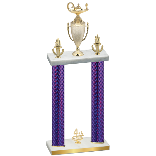 Double Purple Carbon Fiber Fourth Place Academics Trophy
