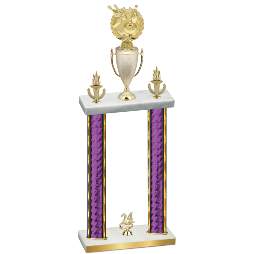 Double Purple Glacier Year Bowling Trophy