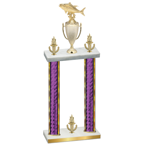 Double Purple Glacier Victory Fishing Trophy