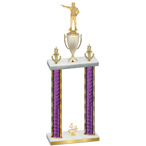 Double Purple Glacier Fourth Place Shooter Trophy