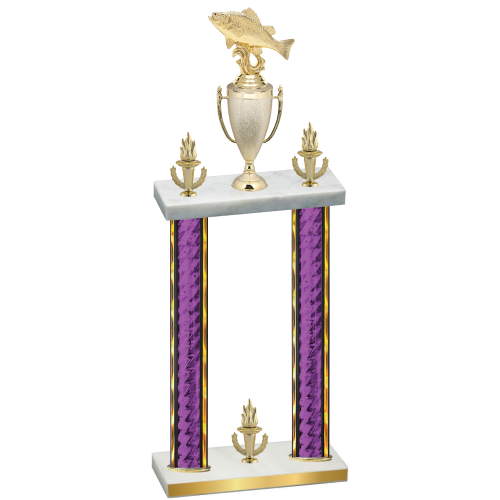 Double Purple Glacier Victory Fishing Trophy