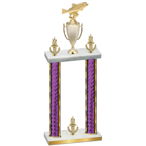 Double Purple Glacier Victory Fishing Trophy