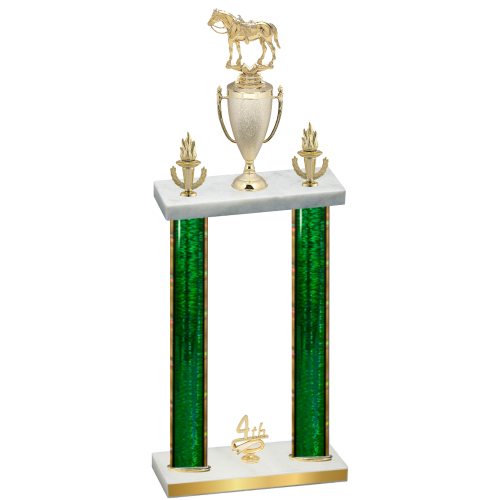 Double Green Glacier Fourth Place Horses Trophy