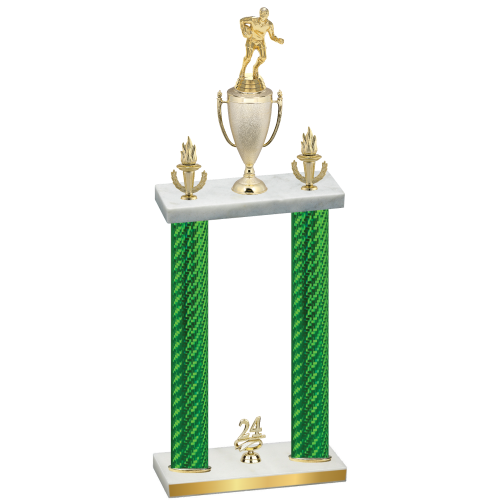 Double Green Carbon Fiber Year Rugby Trophy