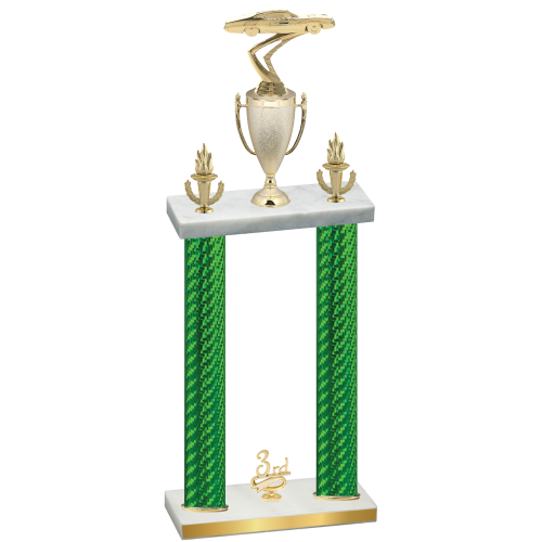 Double Green Carbon Fiber Third Place Cars Trophy