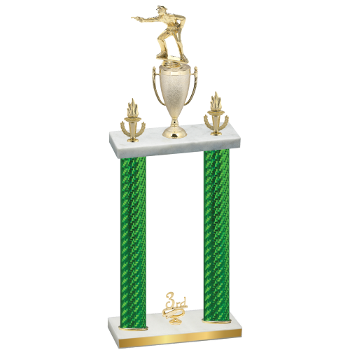 Double Green Carbon Fiber Third Place Shooter Trophy