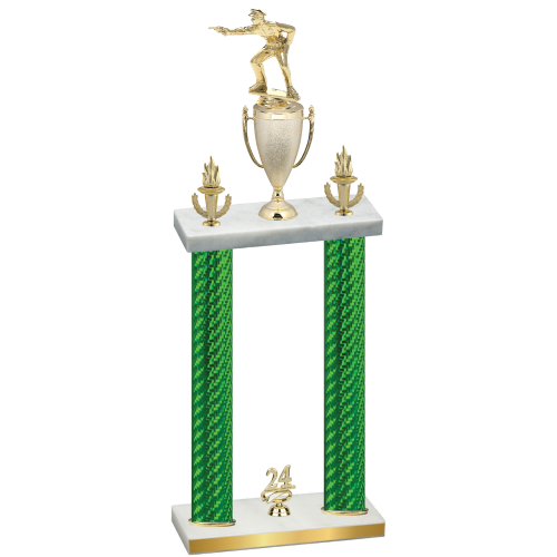 Double Green Carbon Fiber Year Shooter Trophy