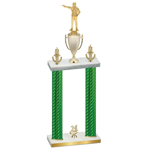 Double Green Carbon Fiber Year Shooter Trophy